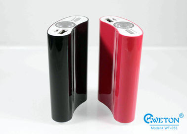 Banco relativo à promoção do poder do presente 6600mAh, preto vermelho branco do carregador móvel do apoio de bateria