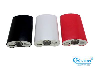 Banco relativo à promoção do poder do presente 6600mAh, preto vermelho branco do carregador móvel do apoio de bateria