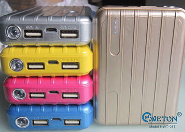 banco alternativo do poder da mala de viagem 12000mAh, banco portátil universal duplo do poder de USB