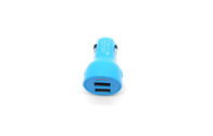 2 em 1 luz do diodo emissor de luz do carregador do carro de USB do universal para os Smartphones azuis