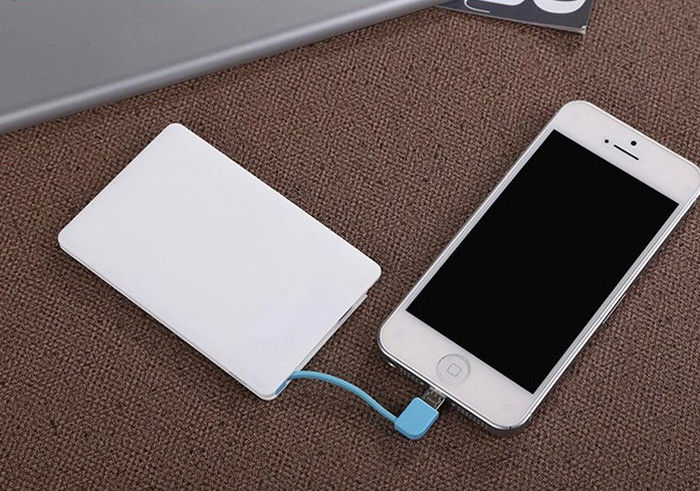 banco do poder do presente do poder superior do telemóvel 2500mah com cabo incorporado, bateria do Li-polímero